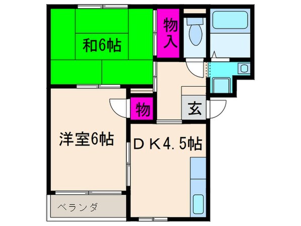 ｱ-ﾊﾞﾝﾗｲﾌ ﾌﾐの物件間取画像